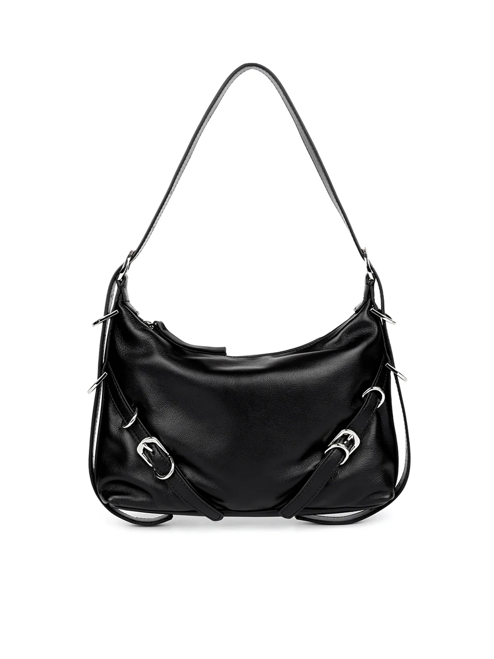 A-1614 Leather Buckle Shoulder Bag