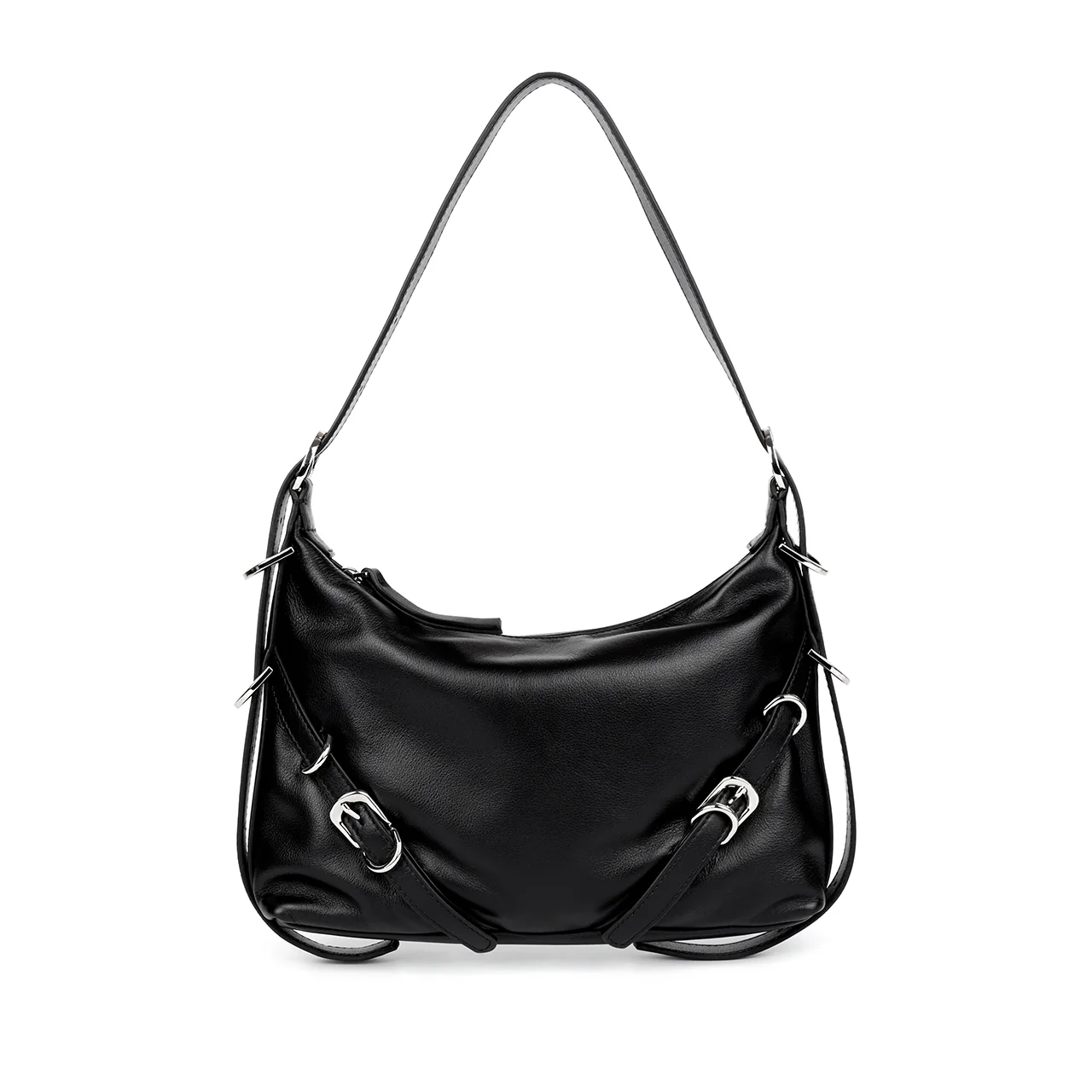 A-1614 Leather Buckle Shoulder Bag - Image 2