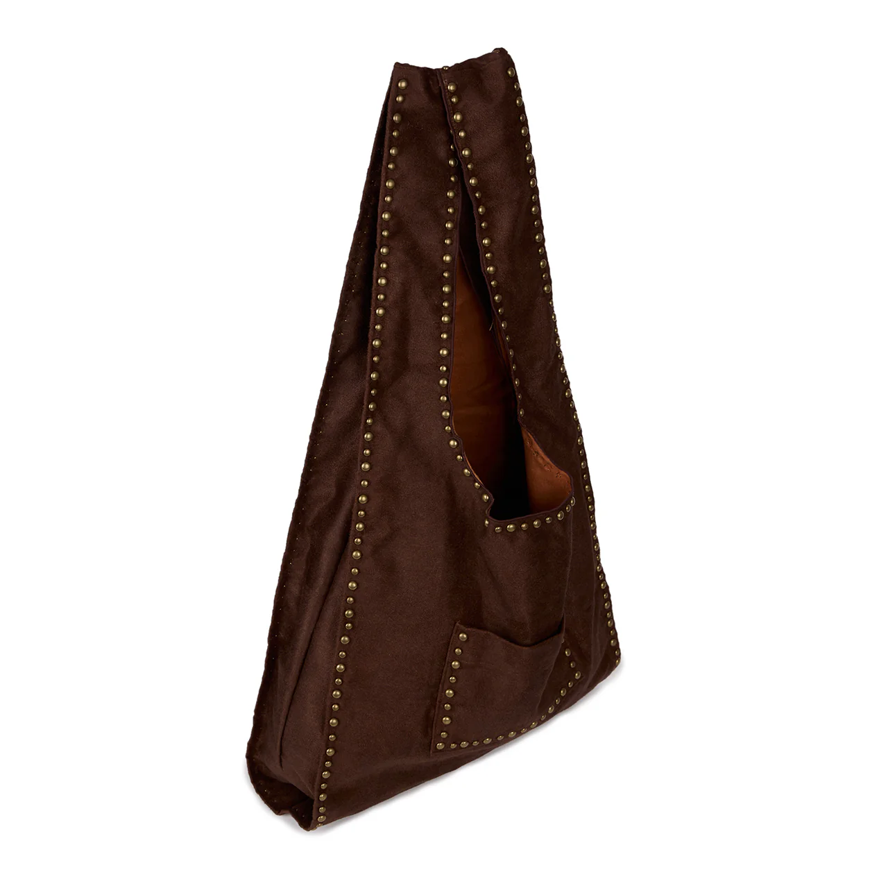 A-1624 Suede Stud Shoulder Bag - Image 2