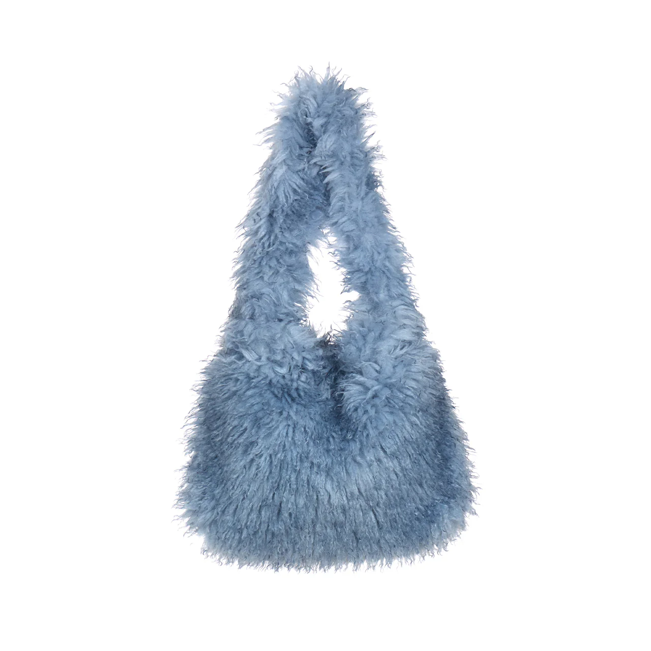 A-1640 Fringe fur Shoulder Bag - Image 2