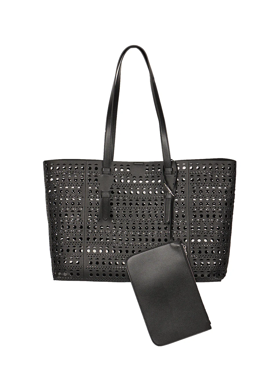 A-1663 Big Eyelet Leather Shoulder Bag