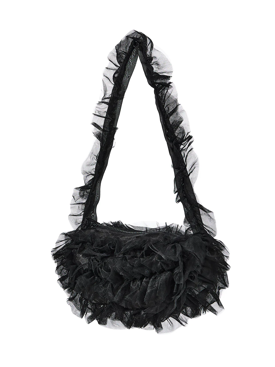 A-1674 Frill Tulle Crossbody bag