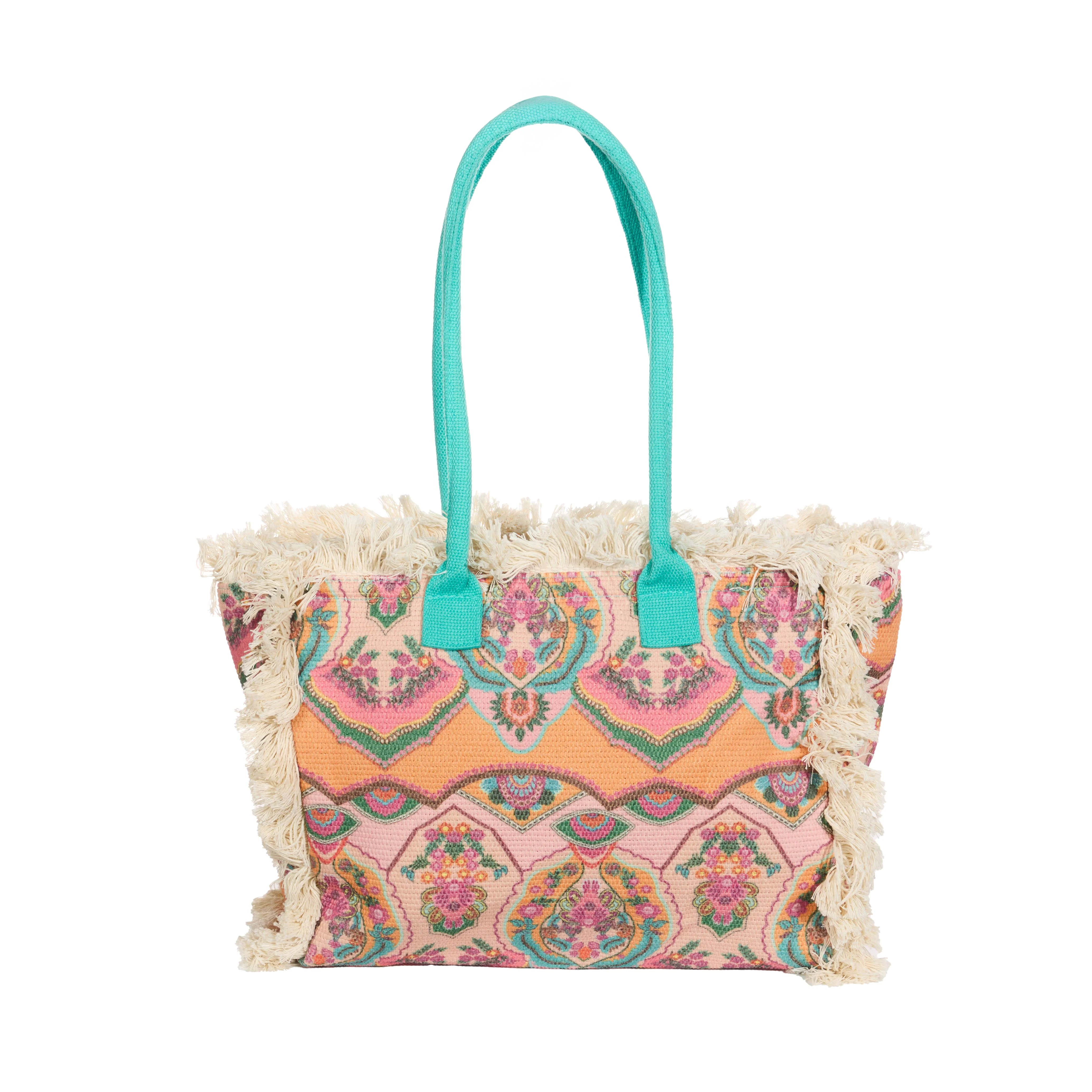A-1708 Fringe Pattern Shoulder Bag - Image 2