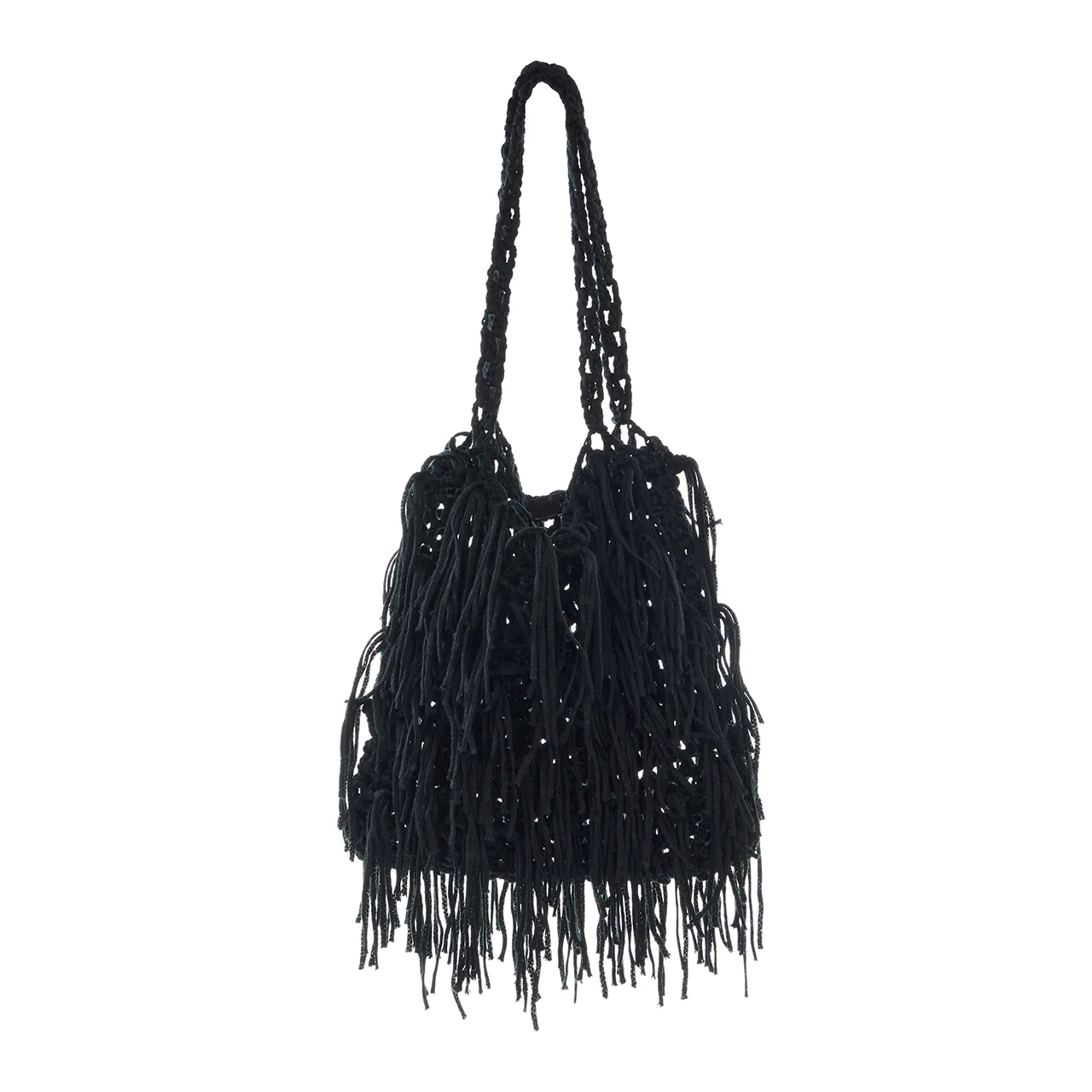 A-1741 Fringe Knit tote bag - Image 2