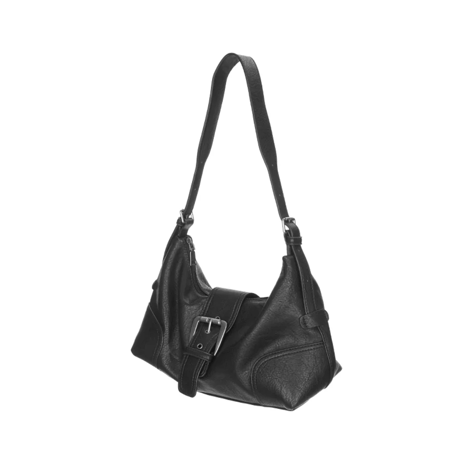 A-1838 Soft Leather Buckle Shoulder Bag - Image 2