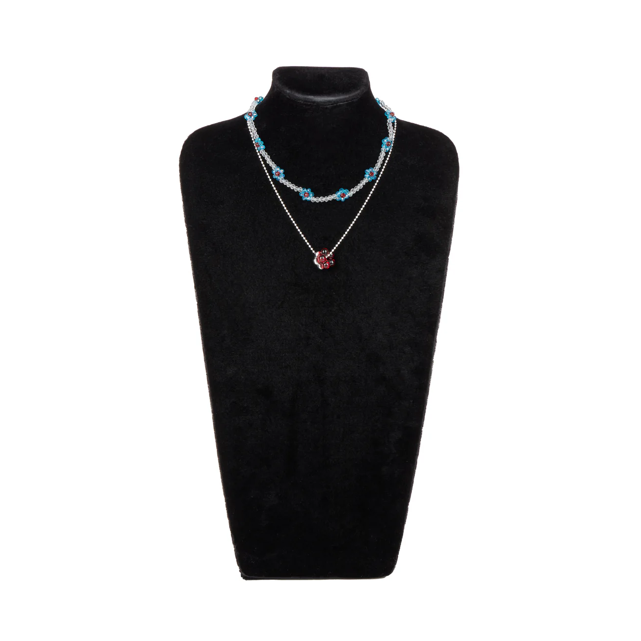 AJ-6347 Necklace (2SET) (Silver 925) - Image 2