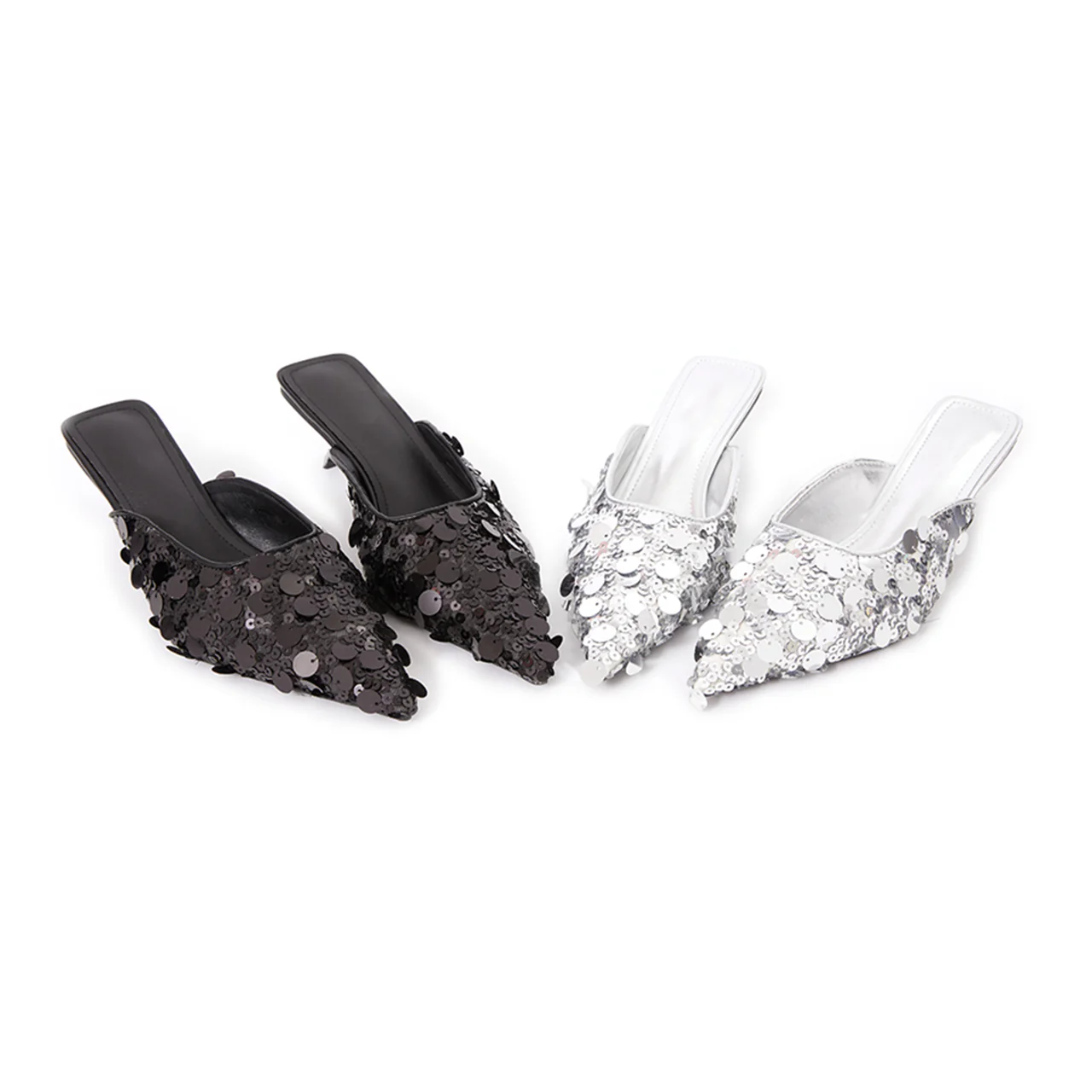 AR-3265 Spangle Middle Heeled Mule - Image 2