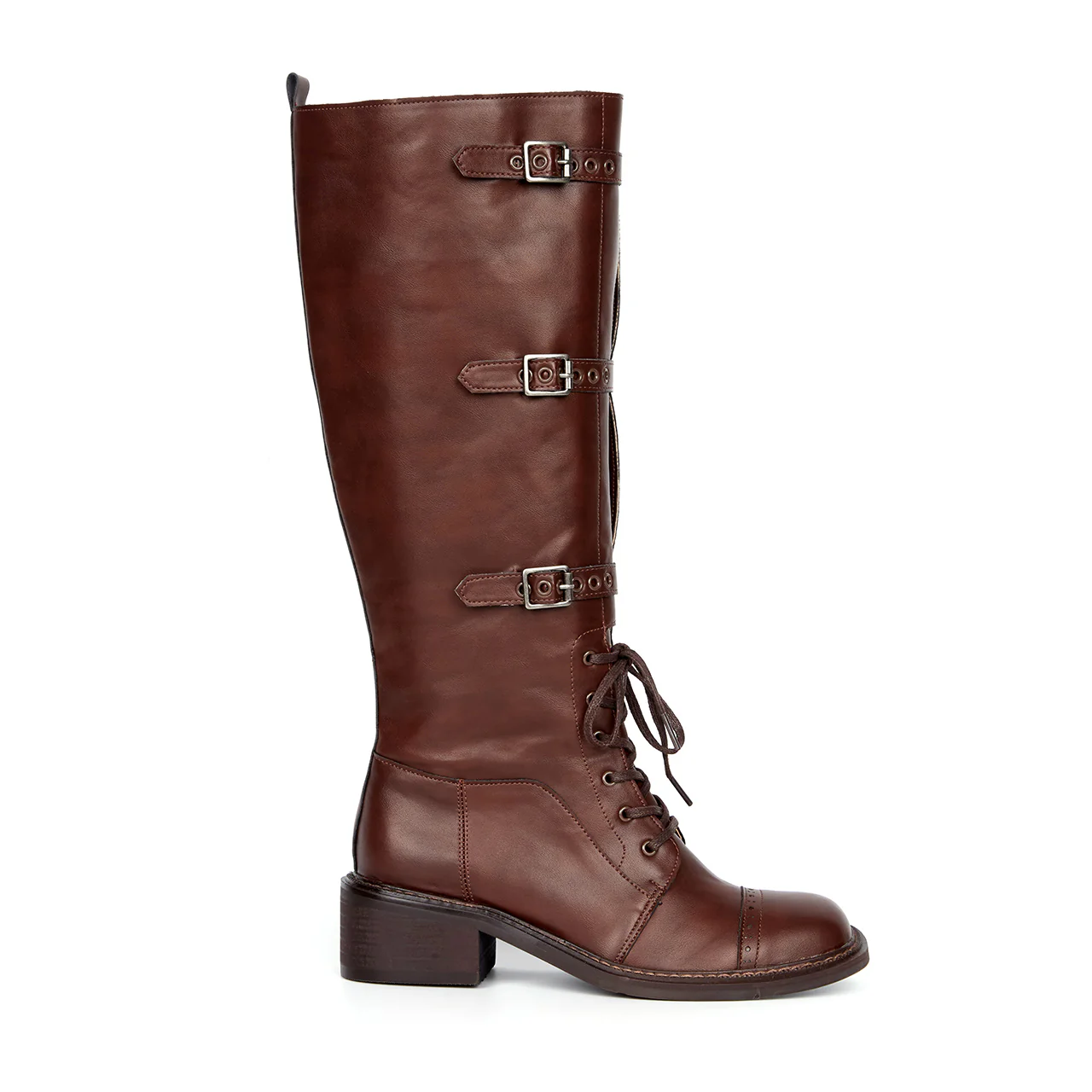 AR-3350 Lace-up Buckle Long Boots - Image 2