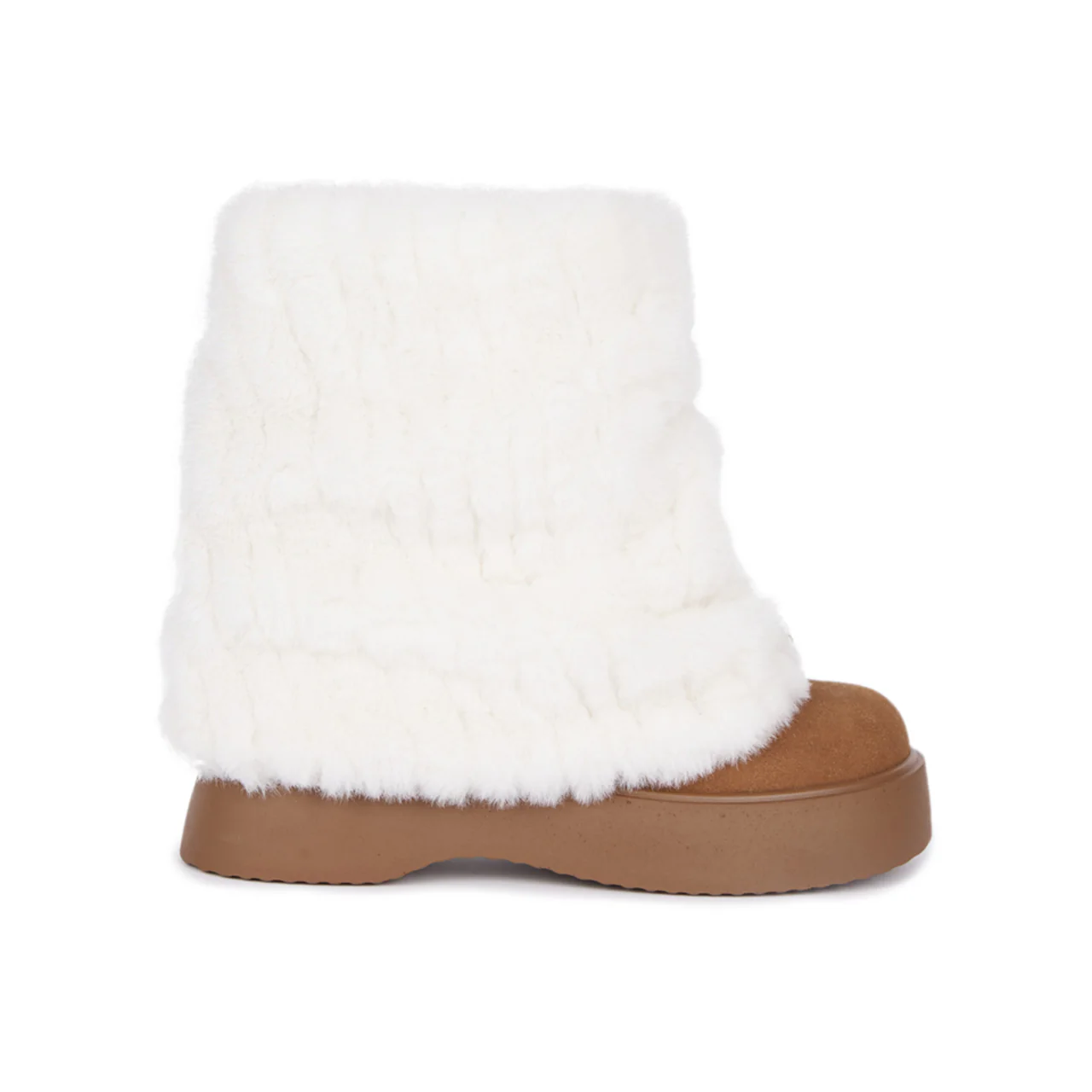AR-3357 Fur Fold Over Short Boots - Image 2
