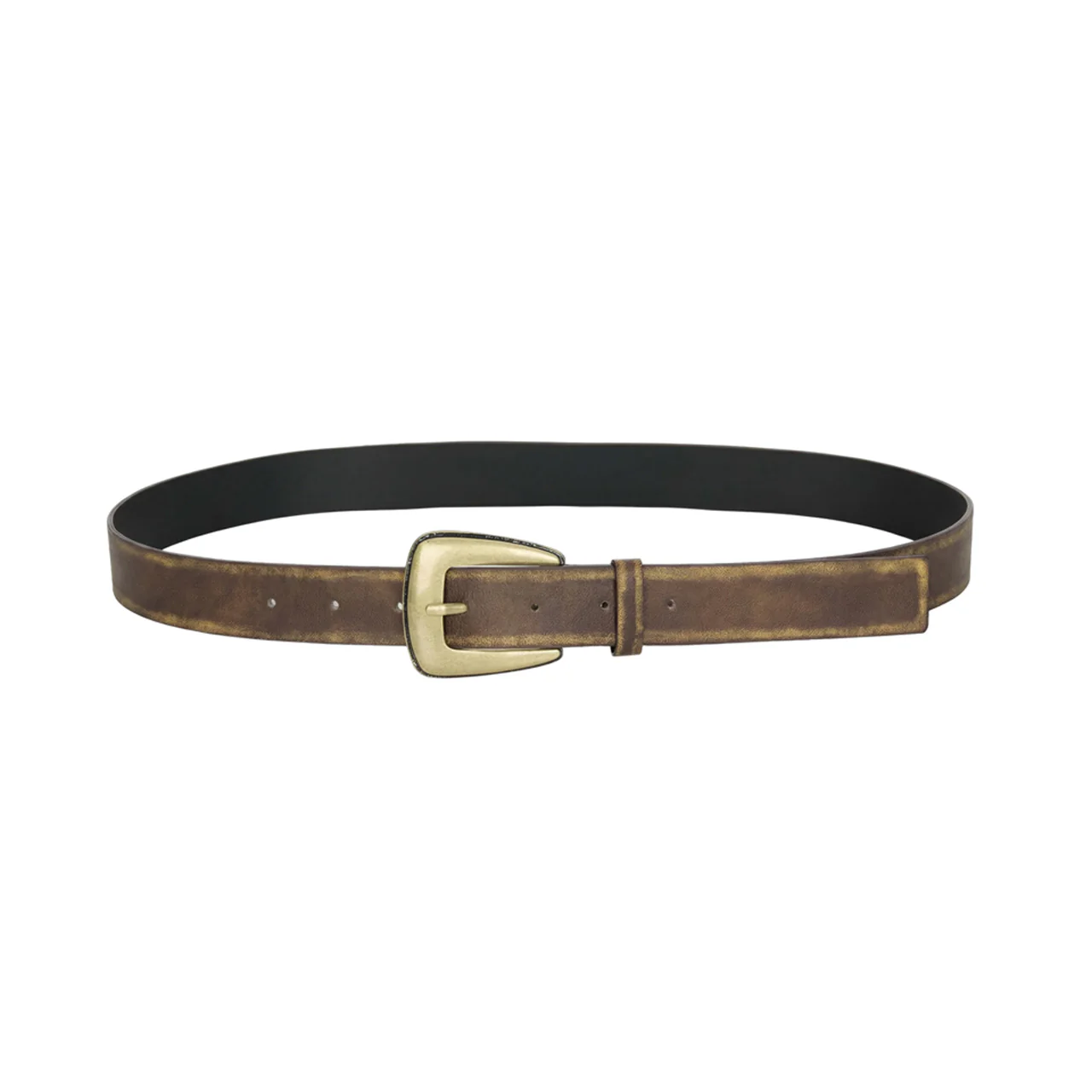 AT-615 Antique Buckle Leather Belt - Image 2