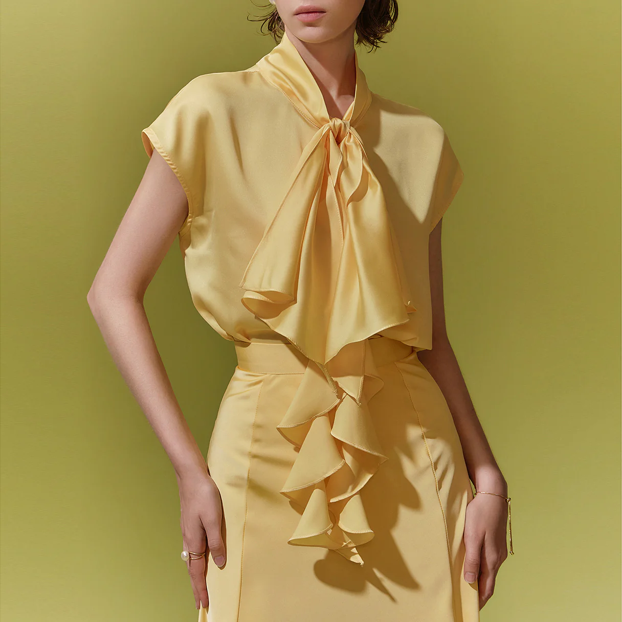 B2837 Scarf Blouse - Image 2