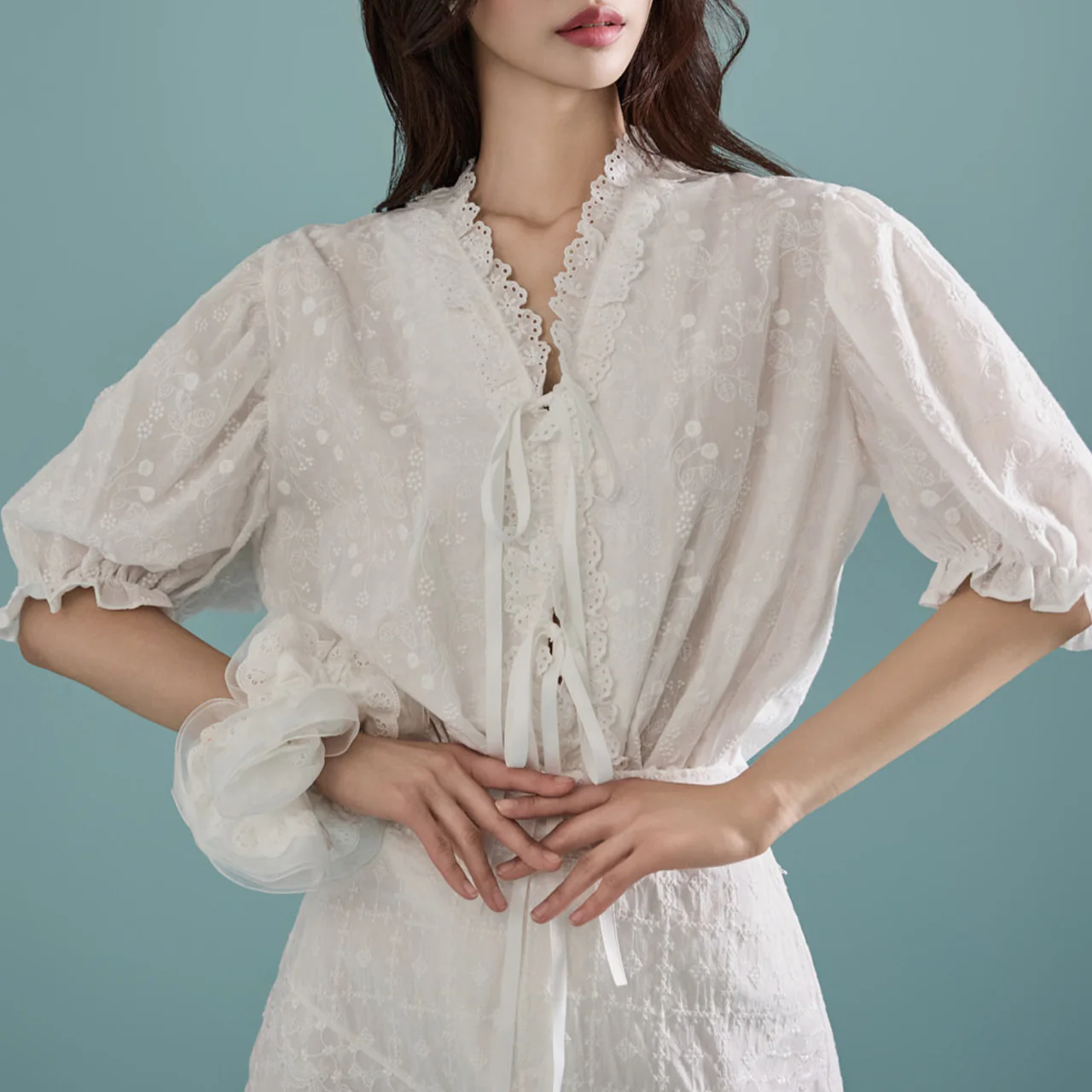 B2964 Embroidered Blouse - Image 2