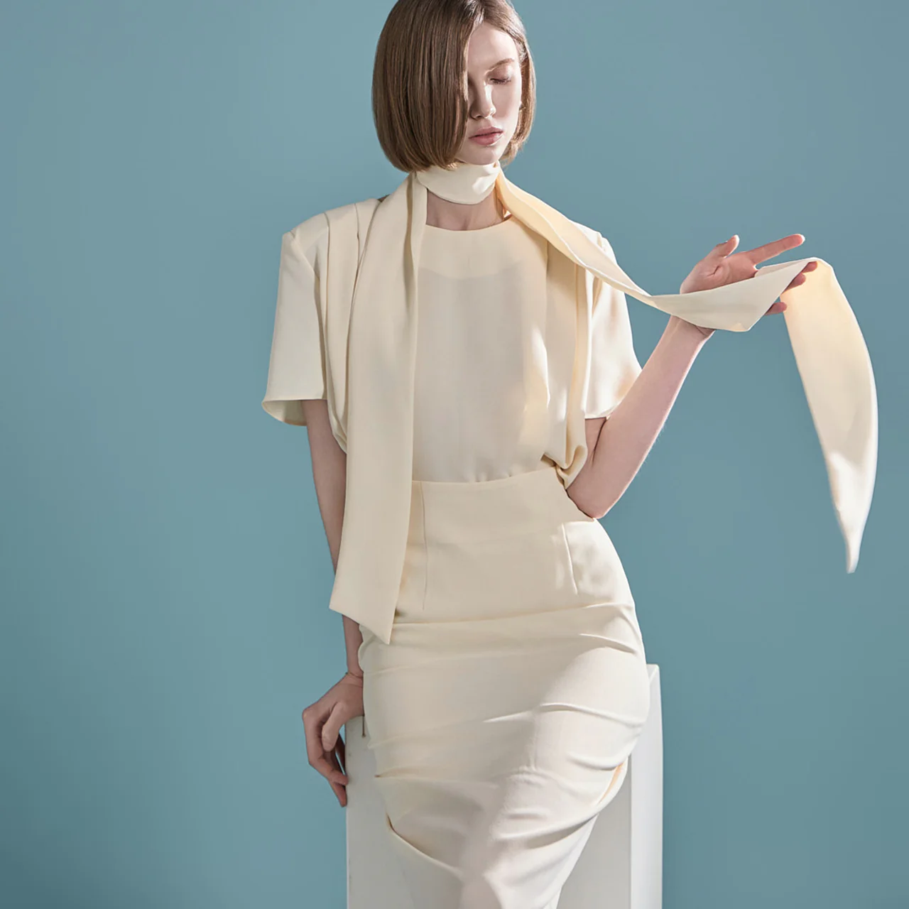 B2974 Blouse with Strap - Image 2