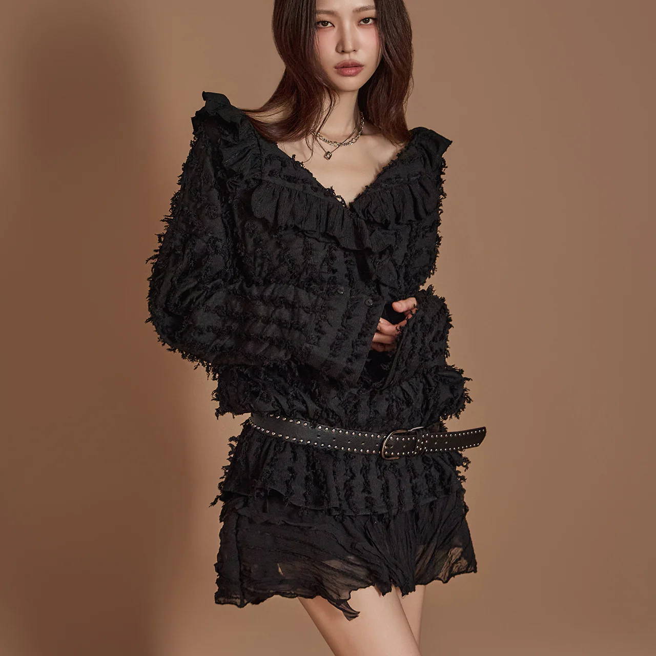 B3014 Frill Fringe Blouse - Image 2