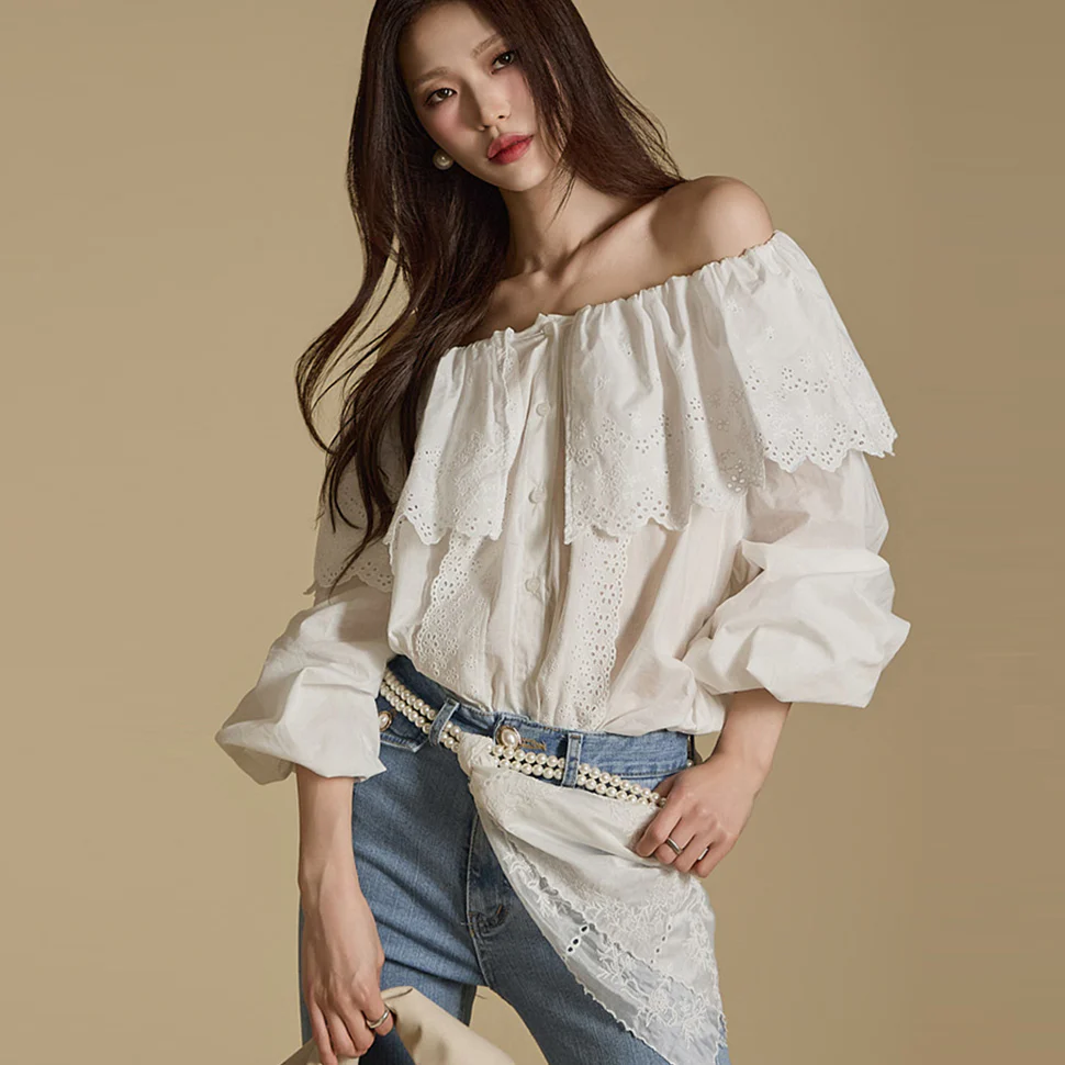 B3035 Off-Shoulder Blouse - Image 2