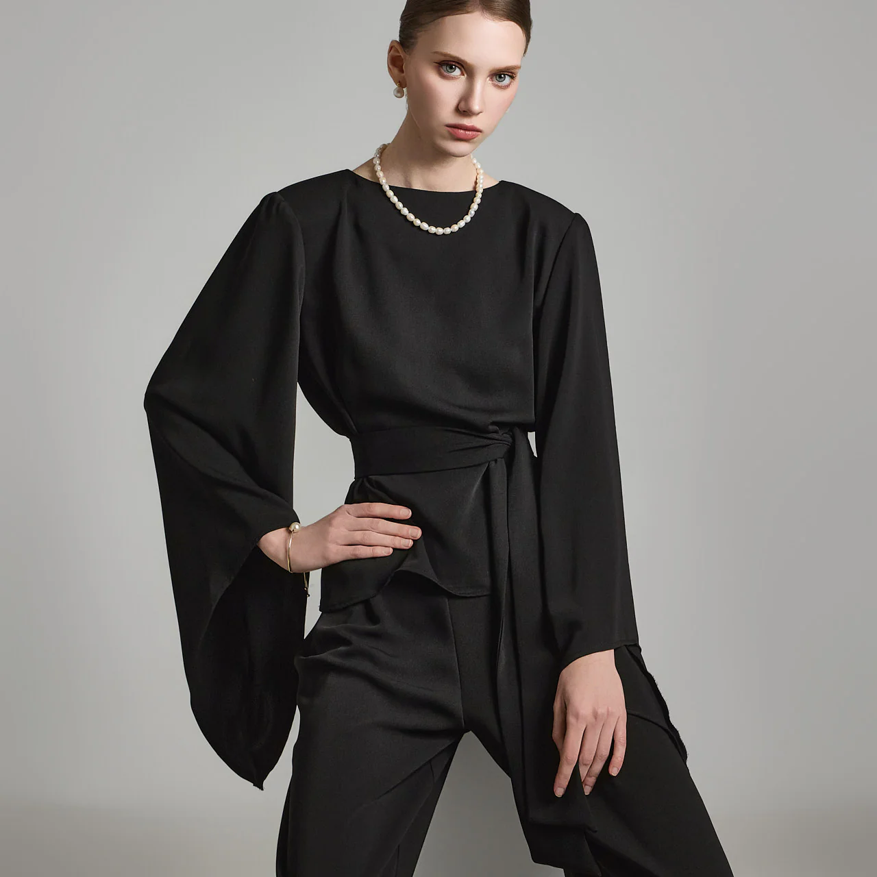 B3040 Blouse with Strap - Image 2