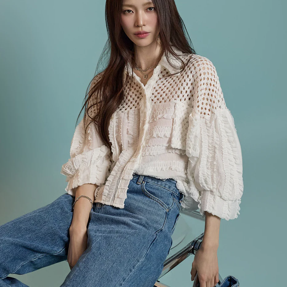 B3063 Net Blouse - Image 2
