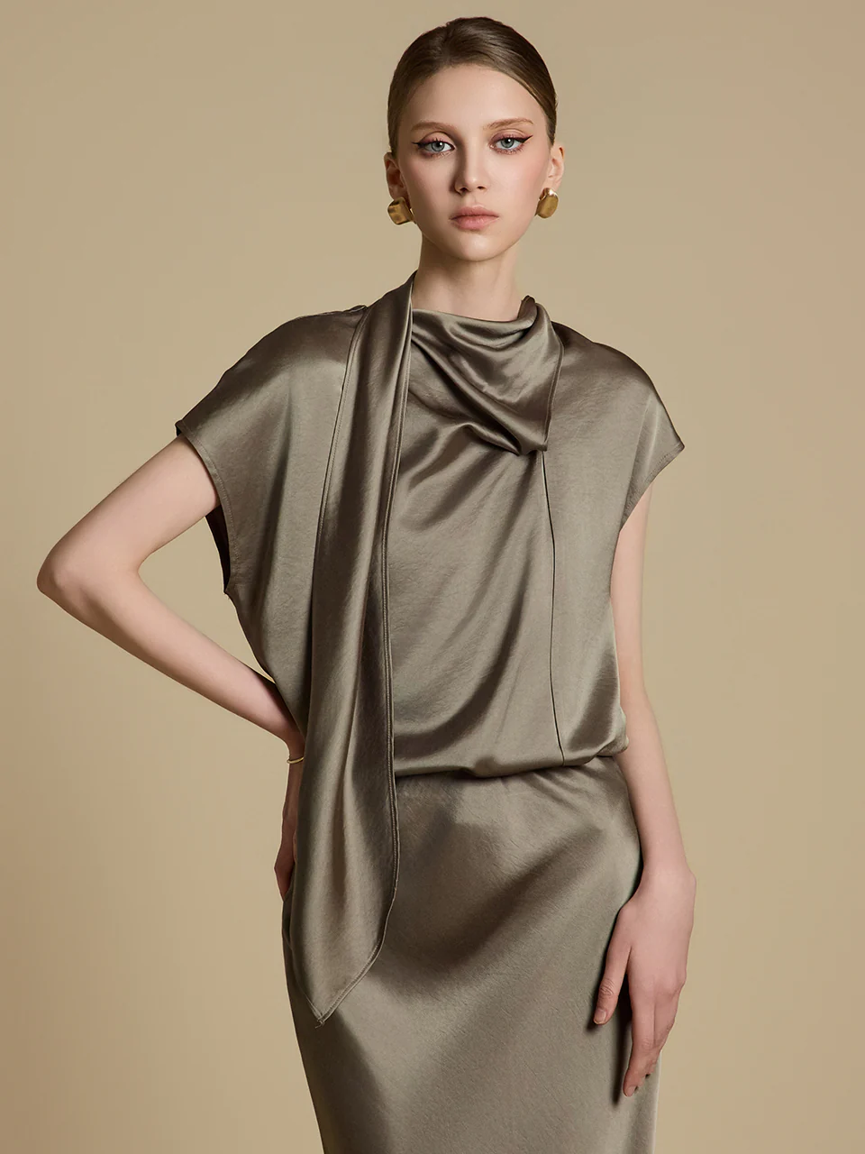 B3069 Satin Blouse