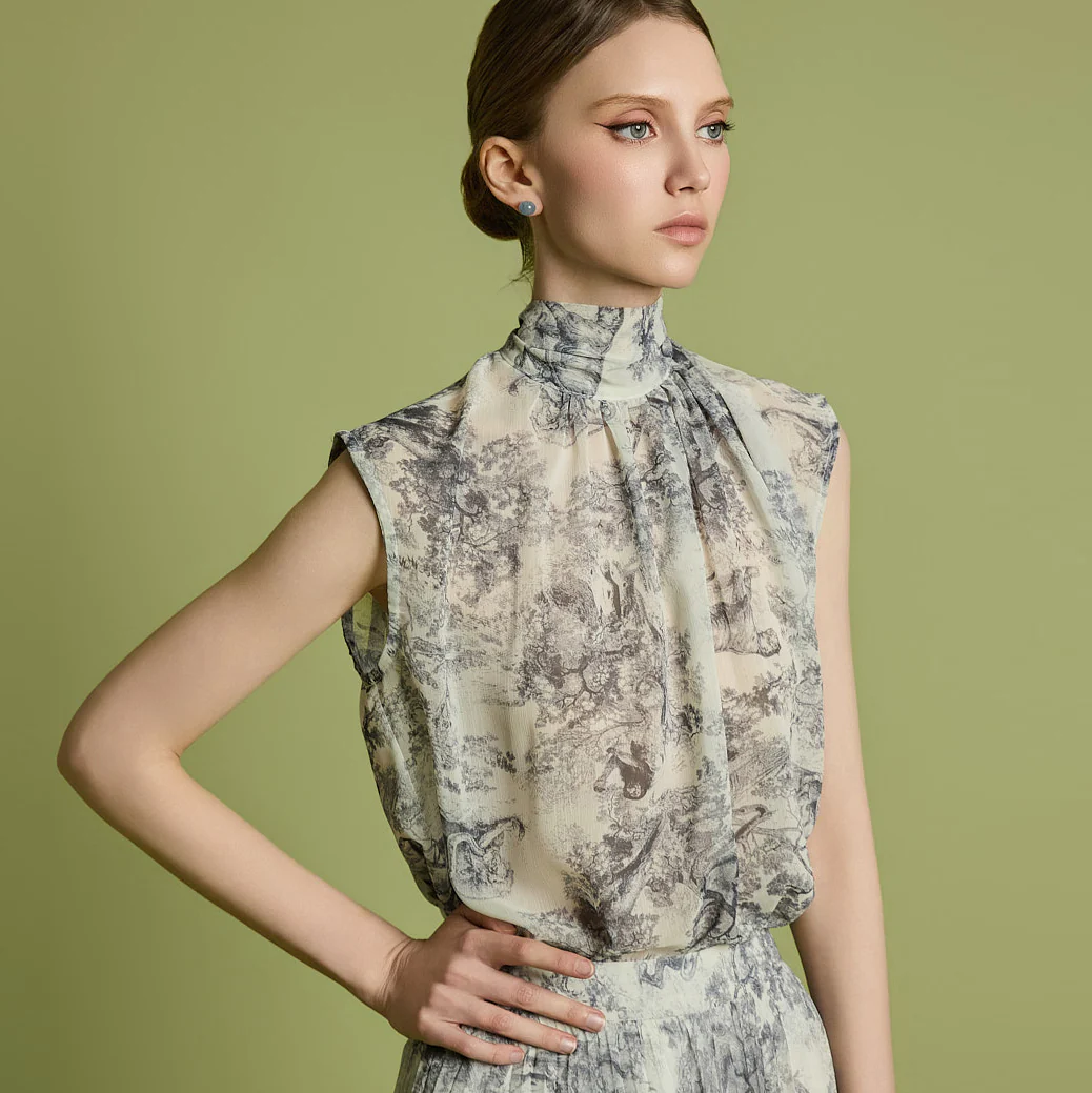 B3083 Scarf Blouse - Image 2