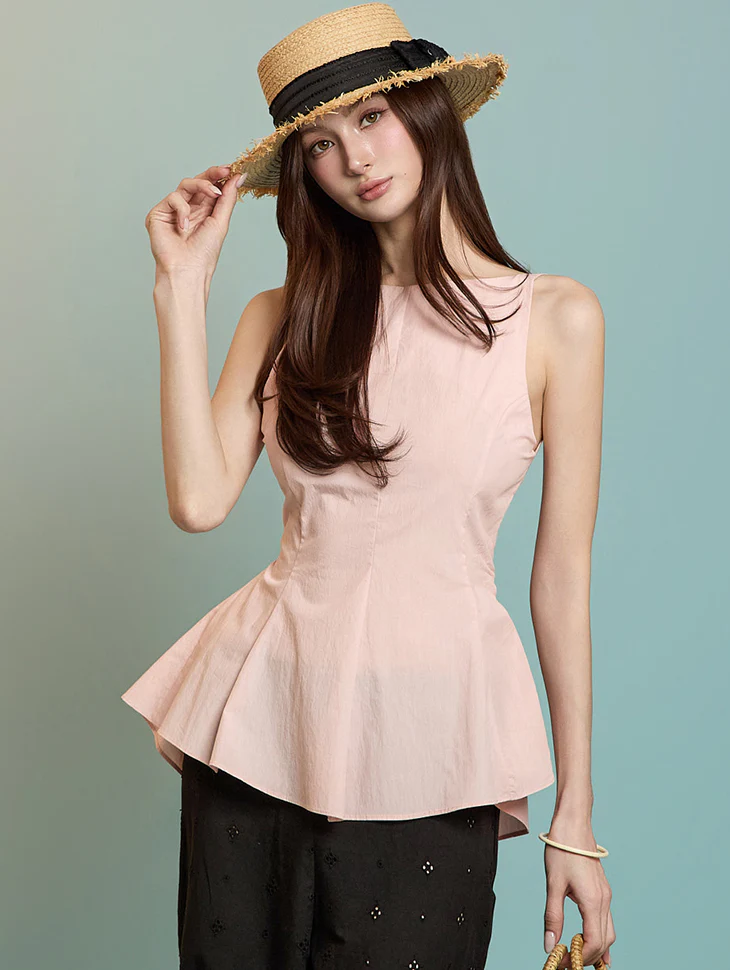 B3092 Back Ribbon Blouse