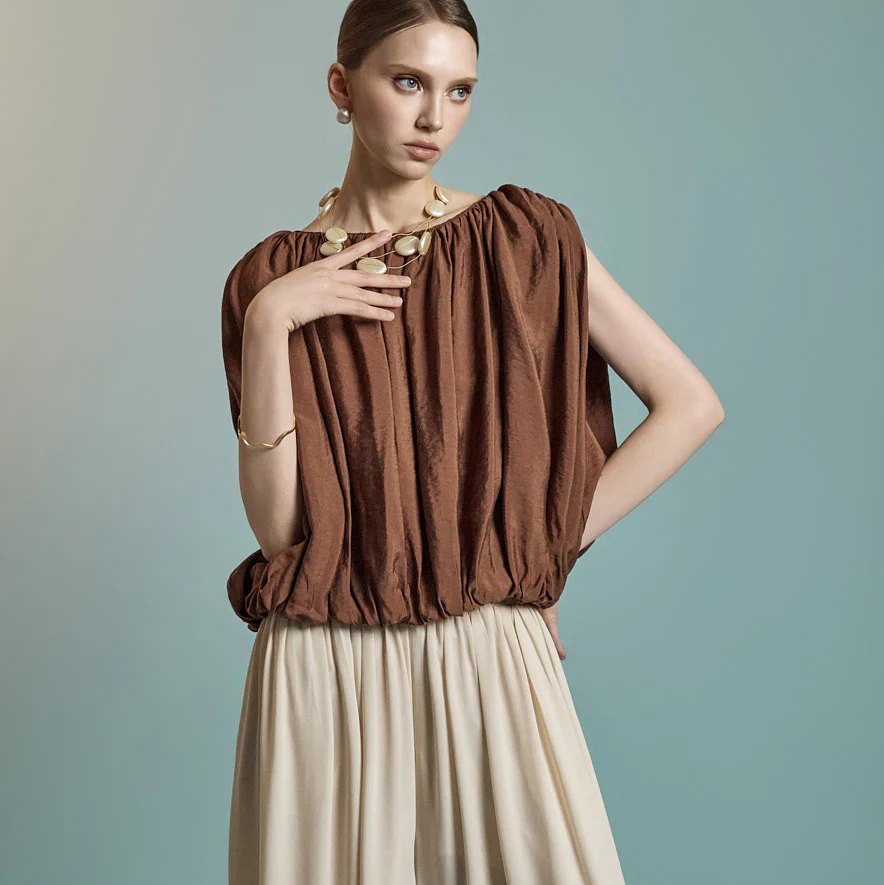 B3127 Wrinkled Blouse - Image 2