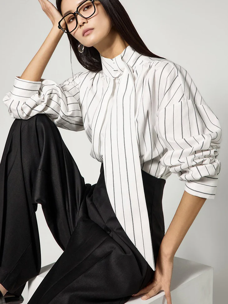 B3173 Scarf Neck Blouse