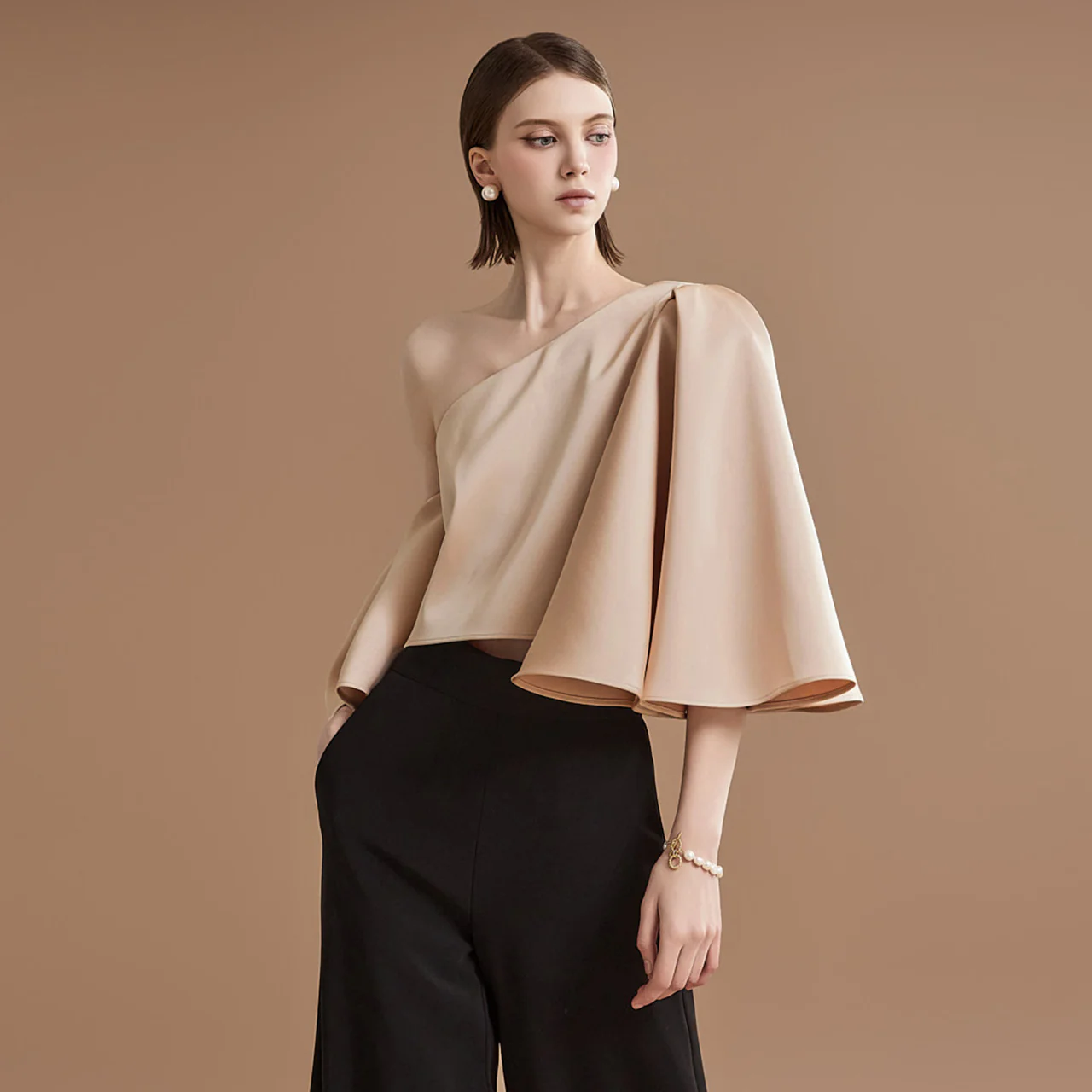B9179 One Shoulder Blouse - Image 2