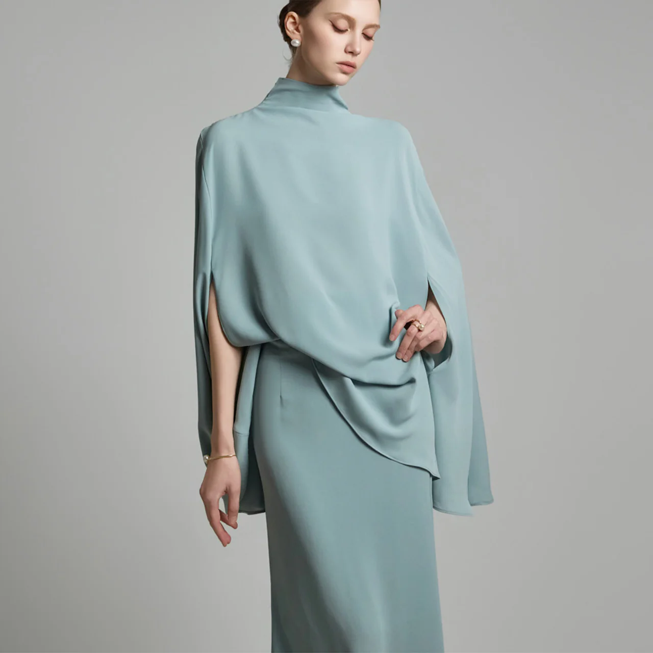 B9191 Cape Blouse - Image 2