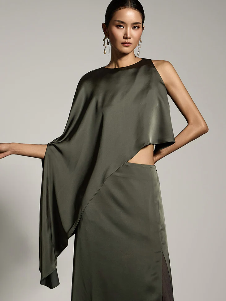 B9197 Asymmetric Blouse