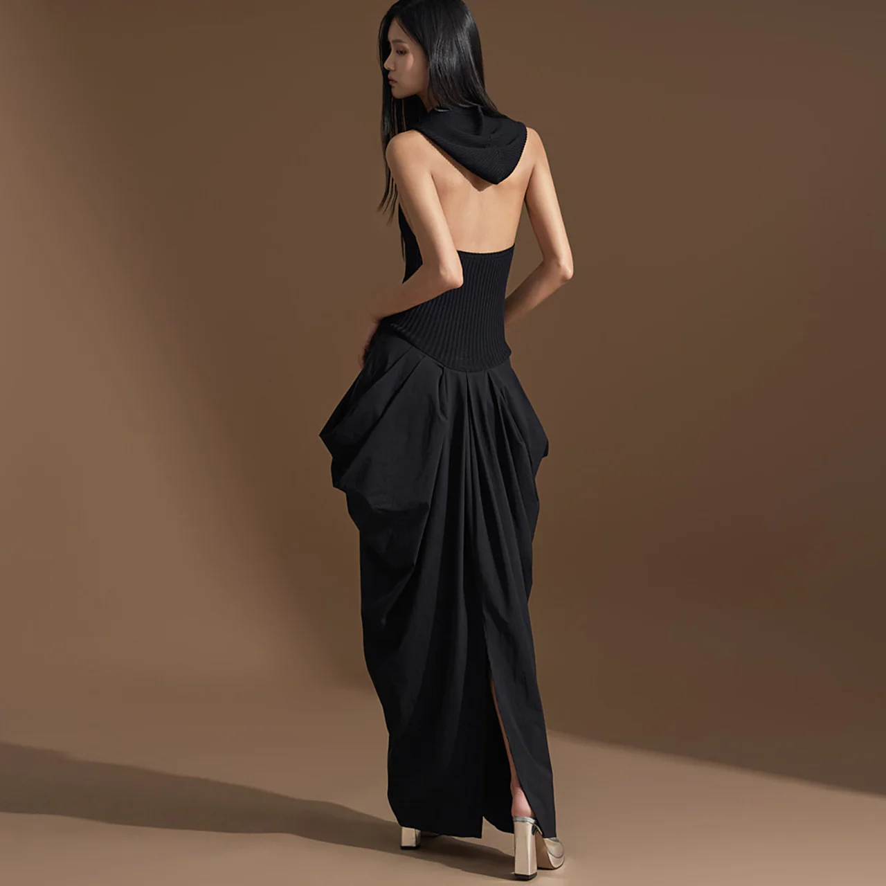 D4959 Draped Dress - Image 2