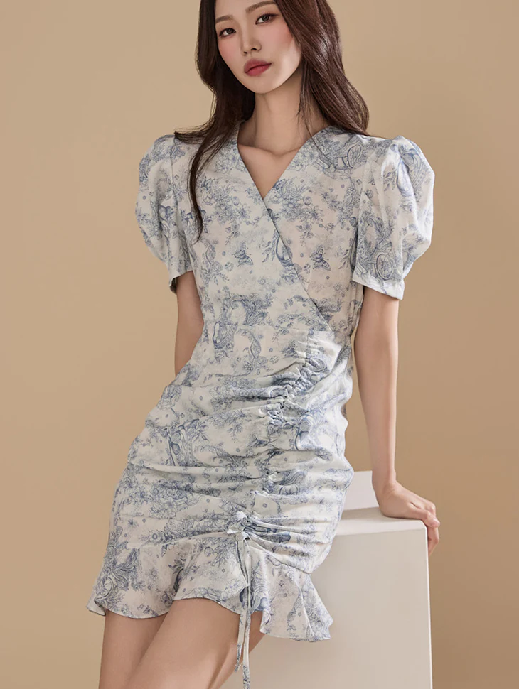D4982 String Mini Dress