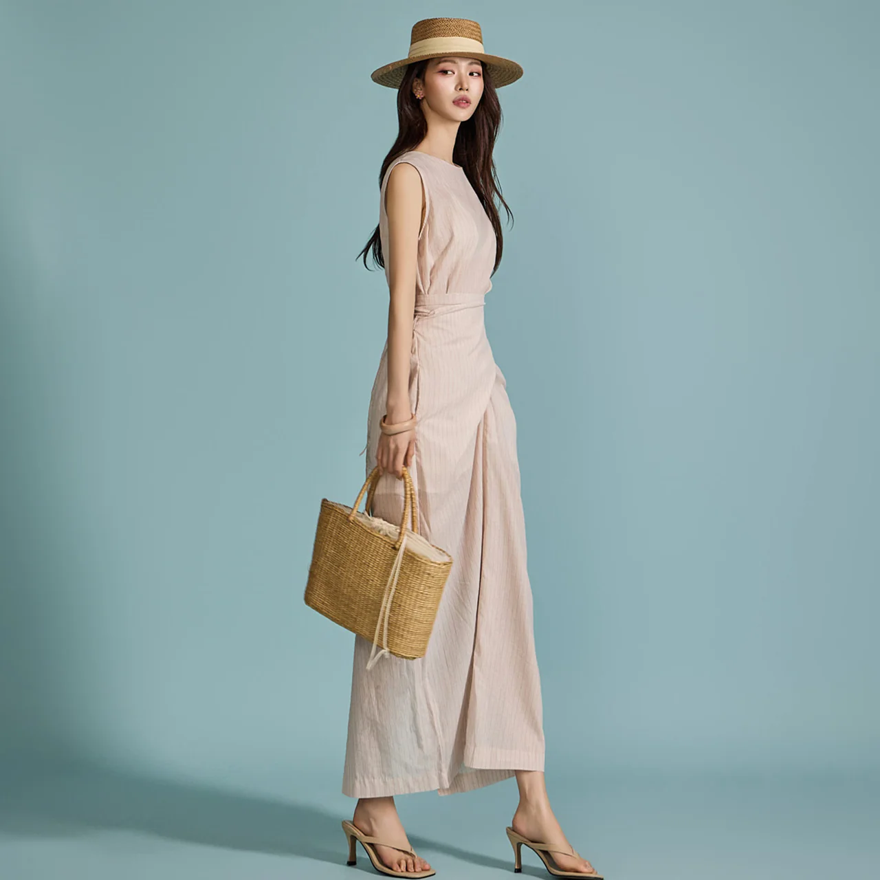 D5053 Linen Twist Detail Dress - Image 2