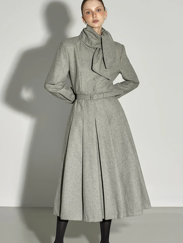 D5166 Wool Dress With Belt