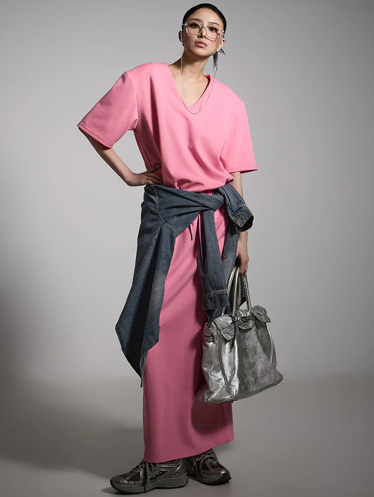 D5216 V-Neck Two-Piece Set