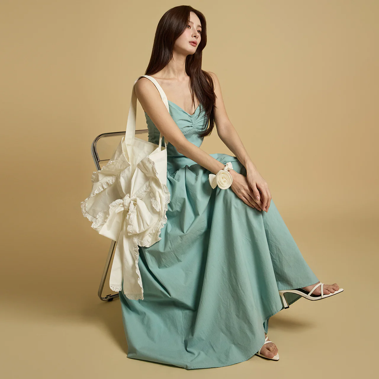 D5247 Shirring Dress - Image 2