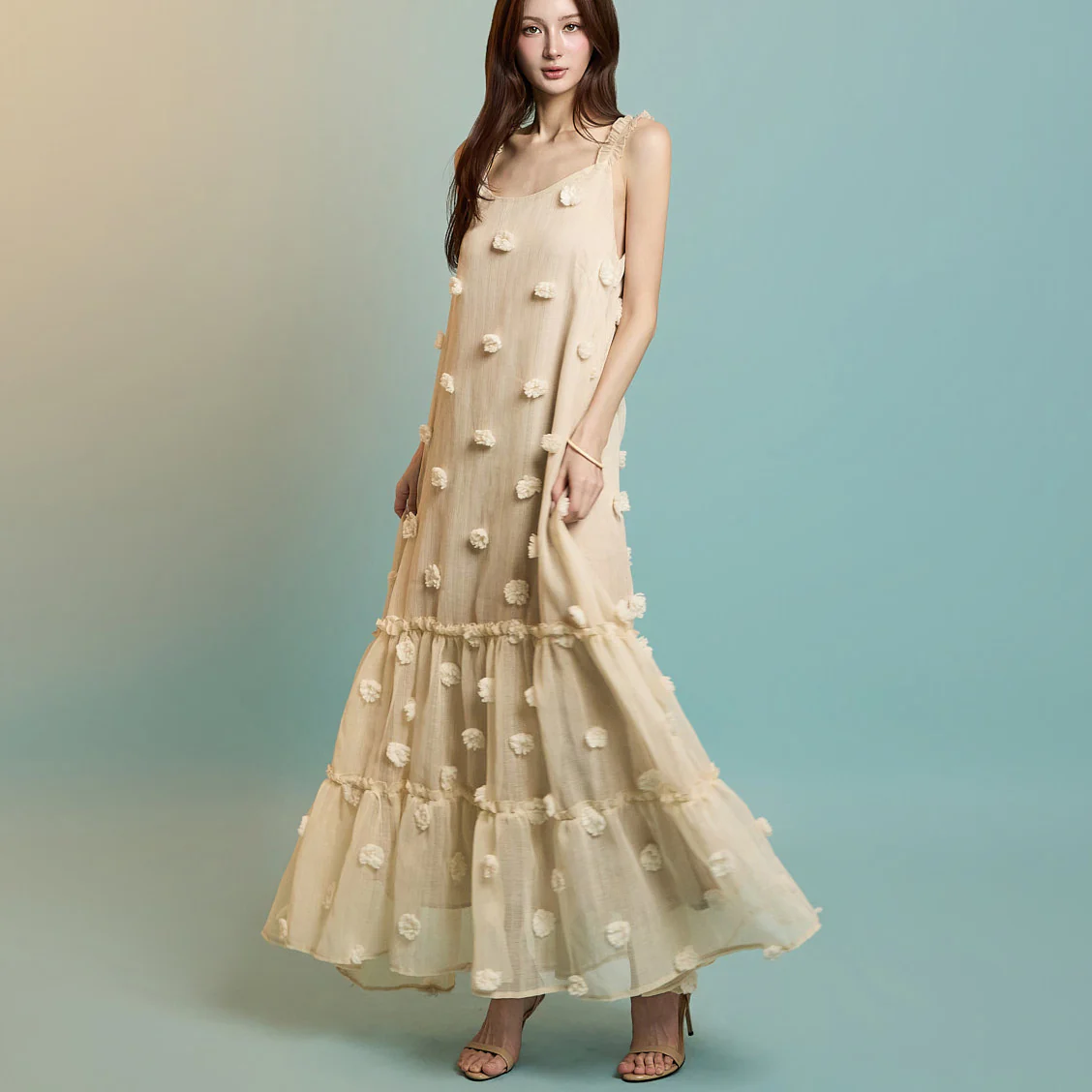 D5285 Rose Chiffon Dress - Image 2