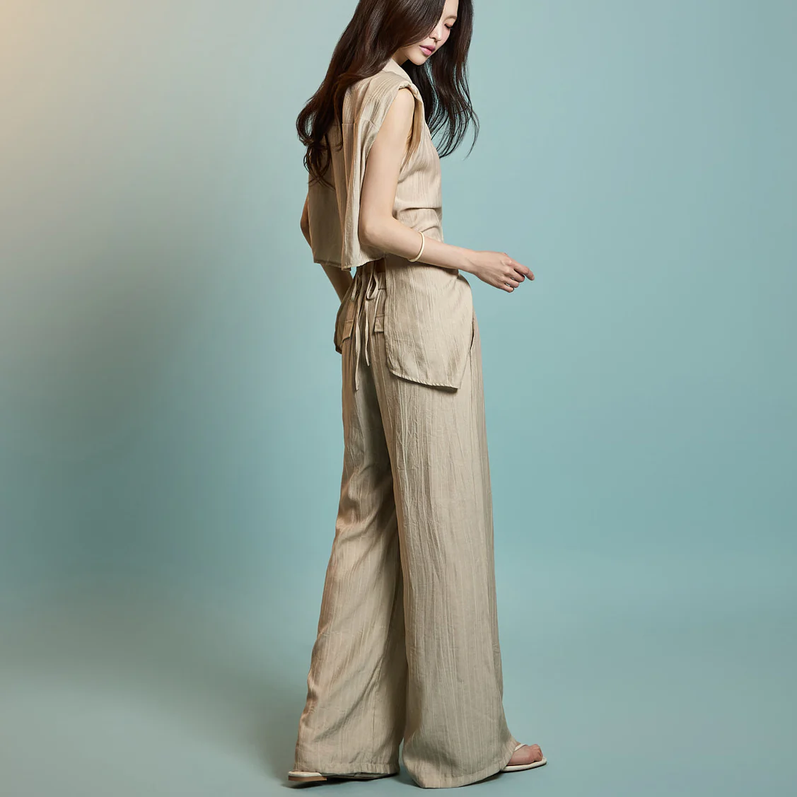 D5293 Seersucker Two Piece Set - Image 2