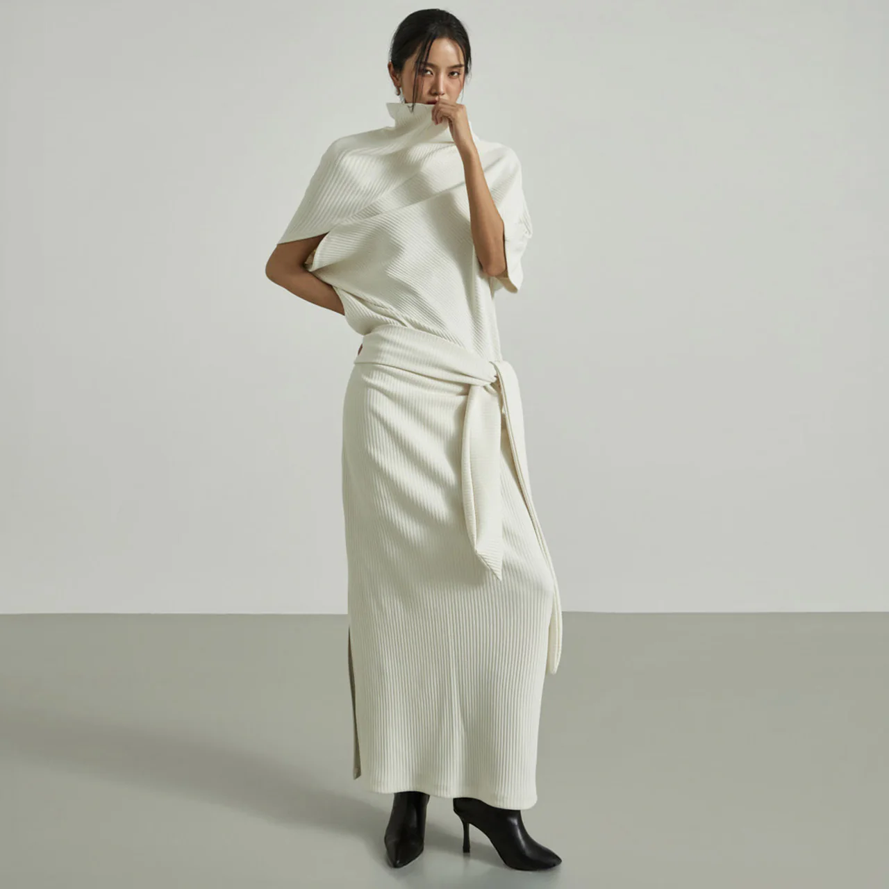 D5399 Dress with  Strap - Image 2