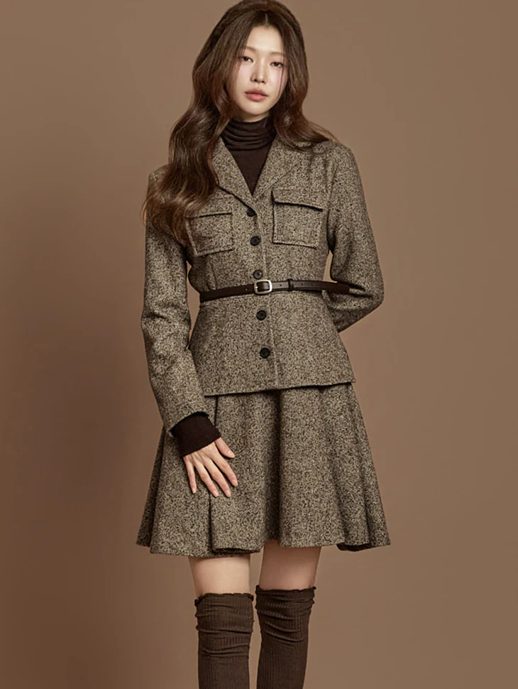 D5416 Wool Mini Dress
