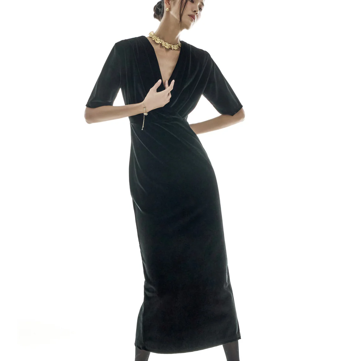 D5422 Velvet Dress - Image 2