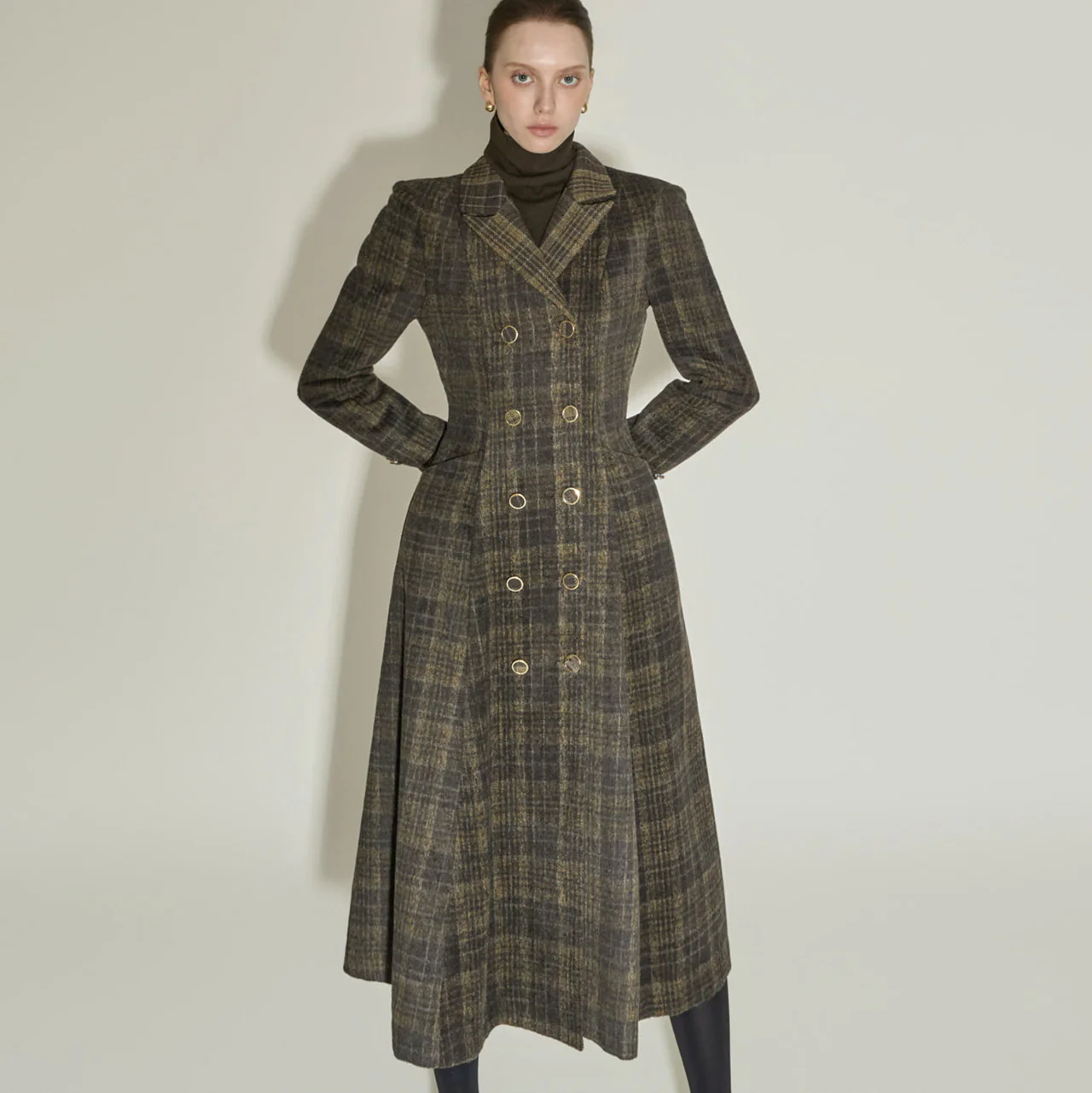 D5429 Wool Check Dress - Image 2
