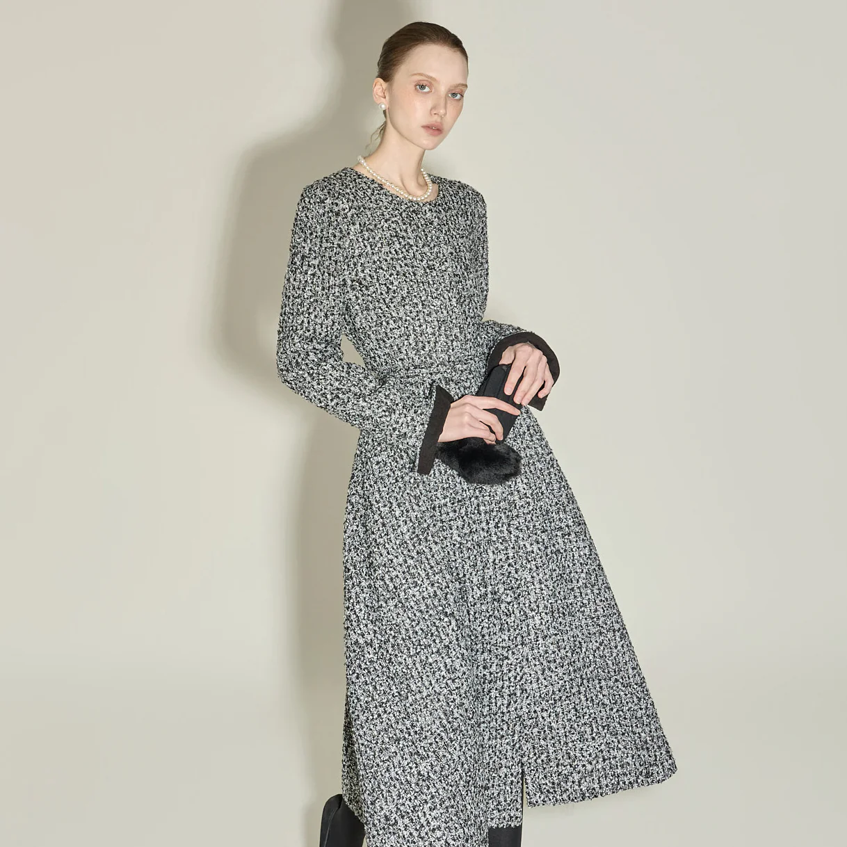 D5431 Flare Dress with Belt - Image 2