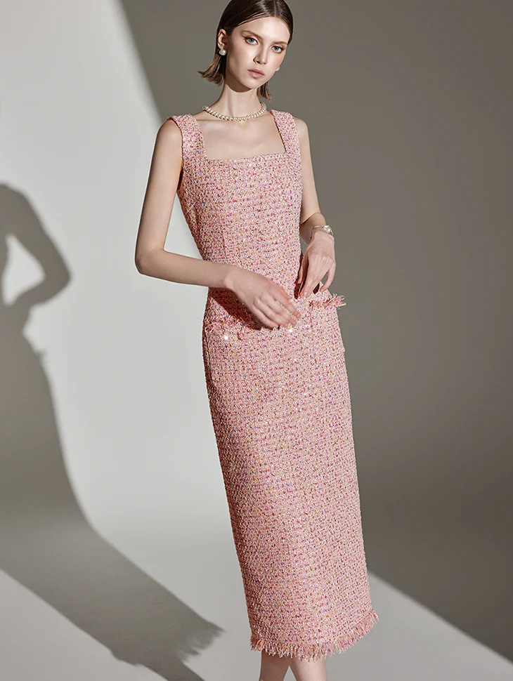 D9482 Tweed Dress