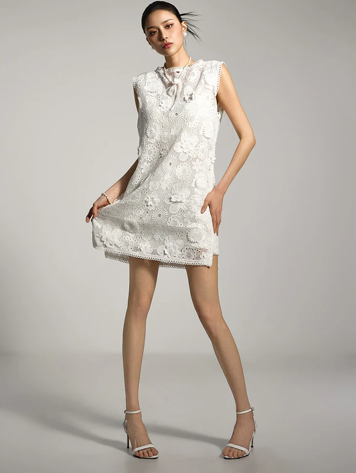 D9536 Lace Mini Dress
