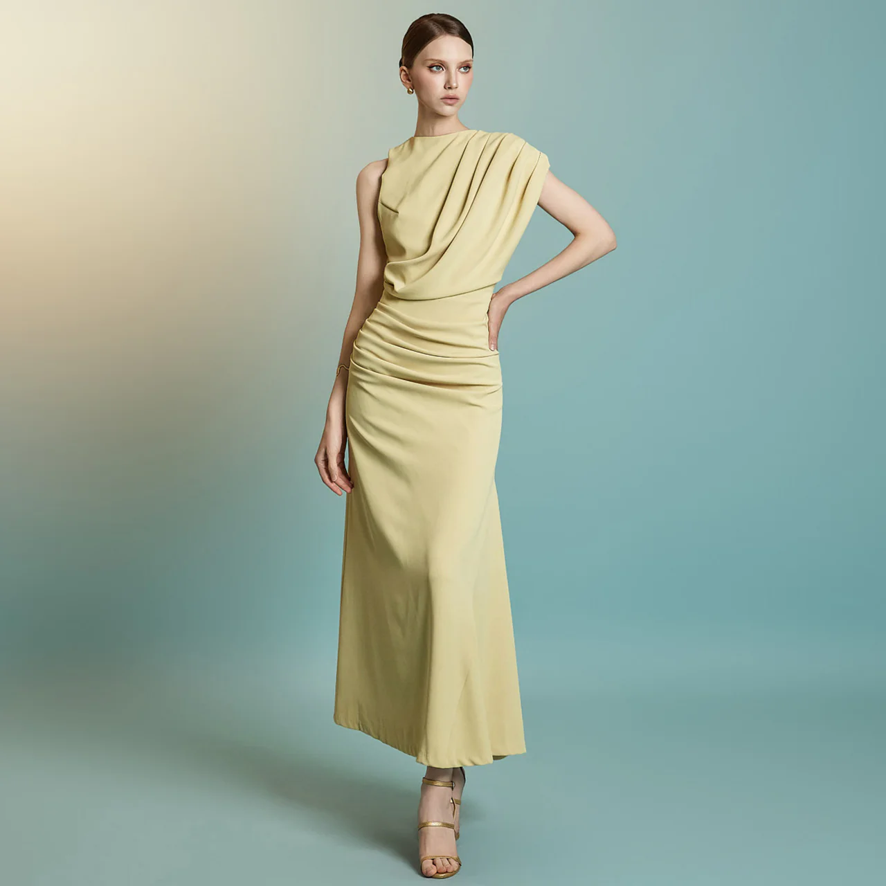 D9539 Drape Dress - Image 2