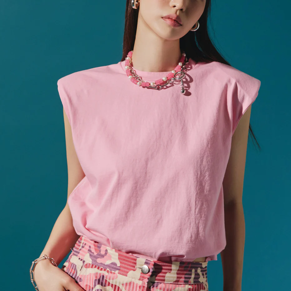E2466 Basic Pad Sleeveless Top - Image 2