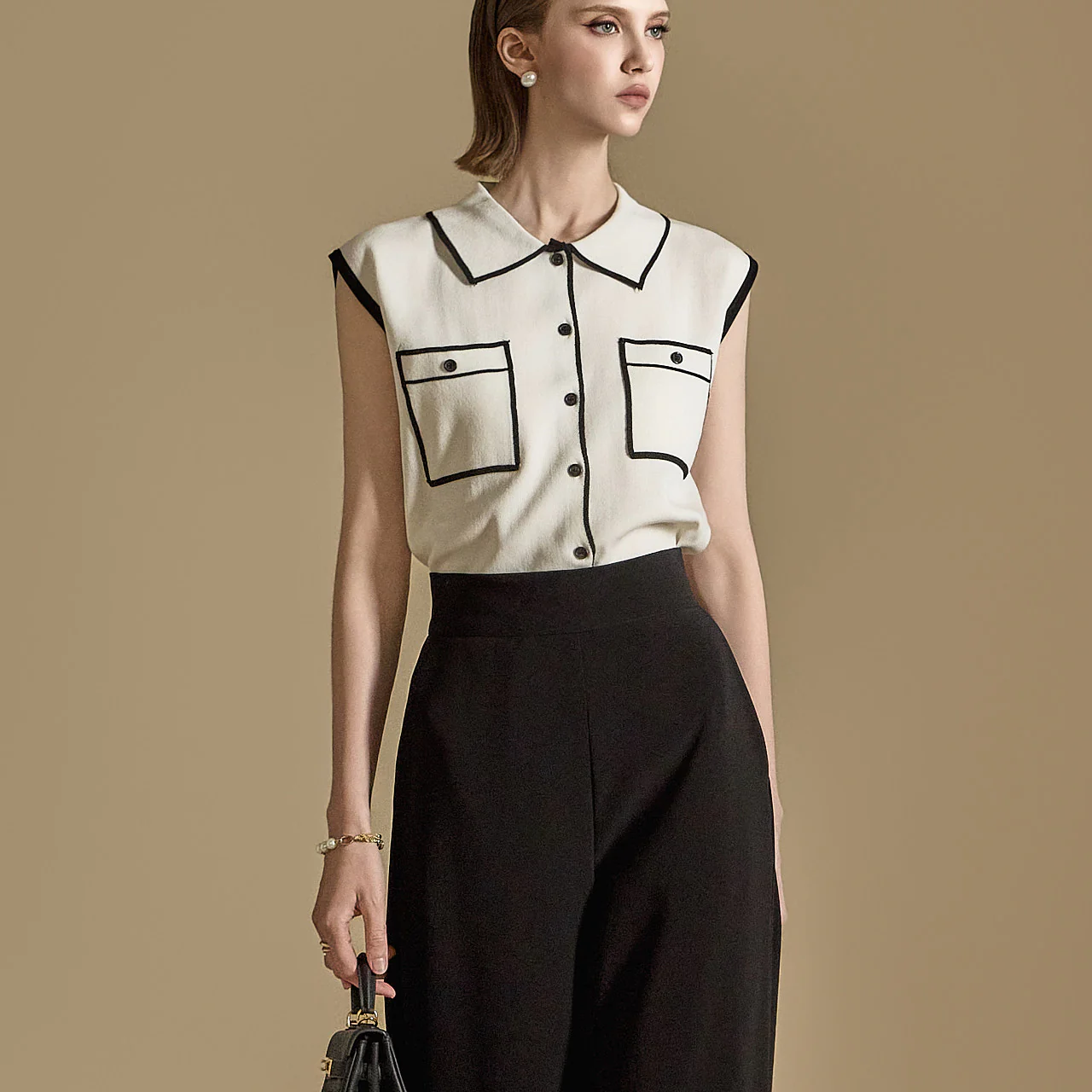 E2666 Sleeveless knit - Image 2