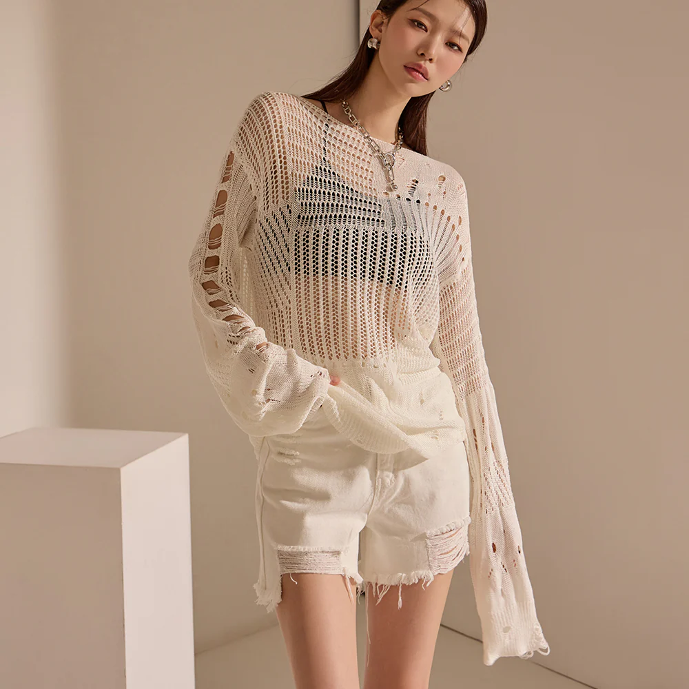 E3099 Damage Mesh Knit - Image 2