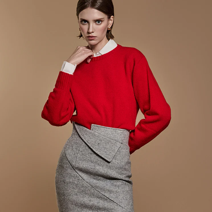 E3575 Round Neck wool Knit - Image 2