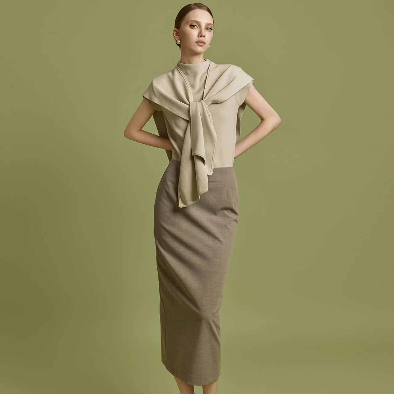 E3952 Knit with Shawl - Image 2